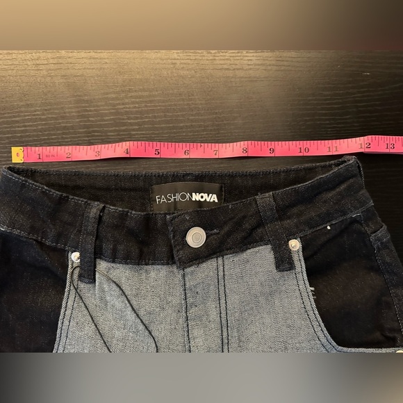Fashion Nova Black and Gray Boot Cut Jeans - Picture 11 of 13
